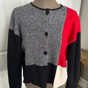 Adrienne Vittadini Collection Colorblock Cardigan